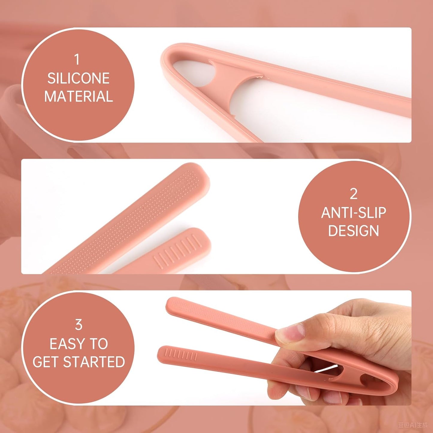5 Pcs Silicone Mini Tongs Set, 5.5 Inch Small Kitchen Tongs in 5 Colors, Multipurpose Silicone Tongs for Food Serving, Cooking, Baking & Kitchen Tasks, Heat - Resistant Non - Stick Utensils