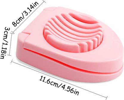 LIJX Kitchen Gadgets Egg Slicer for Hard Boiled Eggs, Multipurpose Safe Durable Stainless Steel Wire Slicer Egg Cutter (Color : Pink)
