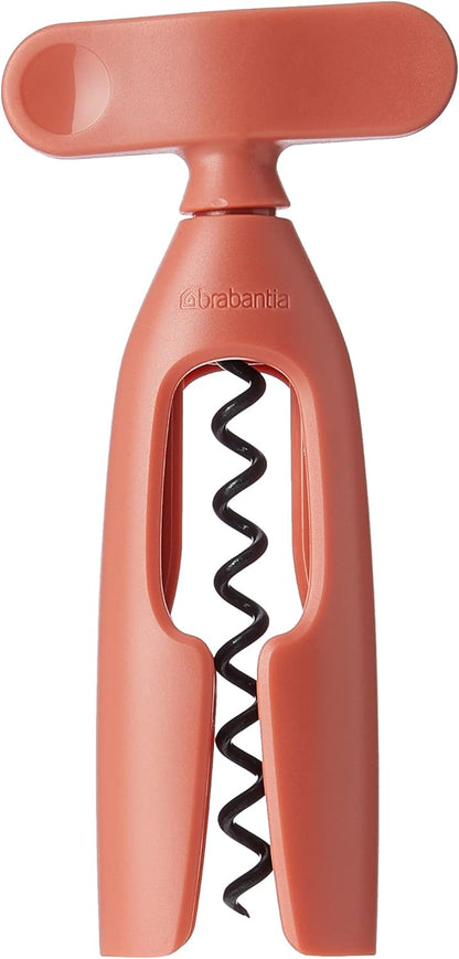 Brabantia Tasty+ Wine Bottle Opener Corkscrew (Dark Gray) Easy To Use, Safe Enclosed Spiral, Extra Large Turning Handle