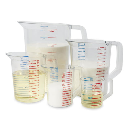 Rubbermaid Commercial Products Bouncer Clear Measuring Cup 2-Cup/0.5-Quart Clear Strong Food Grade Easy Read for Liquid/Dry Ingredients for Home/Professional Kitchen