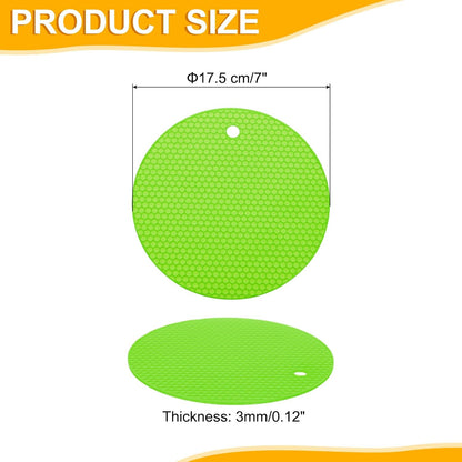 uxcell 3pcs Silicone Jar Opener Pads, 17.5cm/7" Texture Can Opener Multipurpose Round Bottle Lid Opener Non-Slip Coasters for Weak Hands Seniors Children, Orange, Blue, Gray