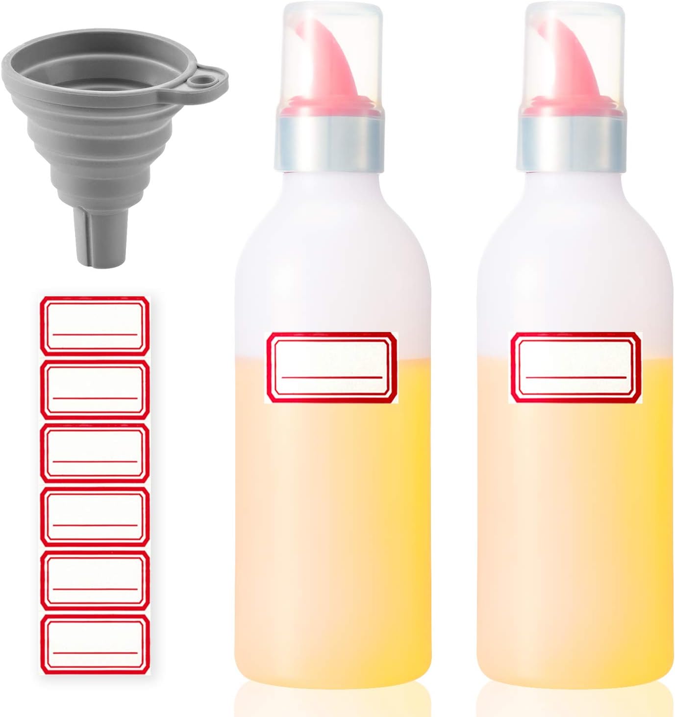 Condiment Squeeze Bottle Sauce Squeeze Squirt Bottle for Kitchen Plastic Syrup Container Food Dispenser for Oil Ketchup Griddle Hot Sauce