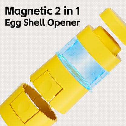 Upgraded 2 in 1 Egg Shell Opener, Hard Boiled Egg Peeler with Piercer, Cute Egg Cracker for Raw Eggs, Egg Separator for Home Kitchen Gadgets Tool