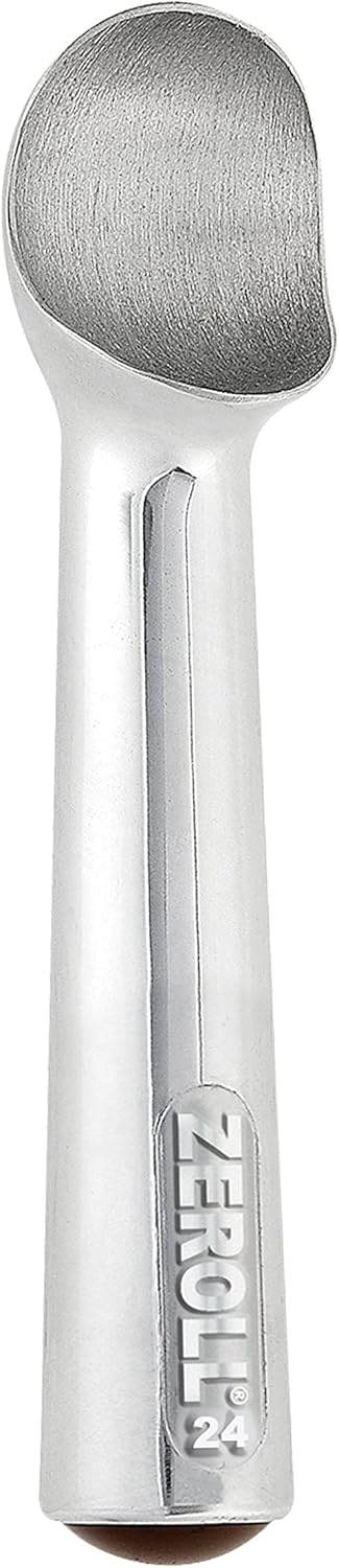 Zeroll Original Ice Cream Scoop Unique Liquid Filled Heat Conductive Handle Simple One Piece Aluminum Design Easy Release Made in USA, 2.5-Ounce, Silver