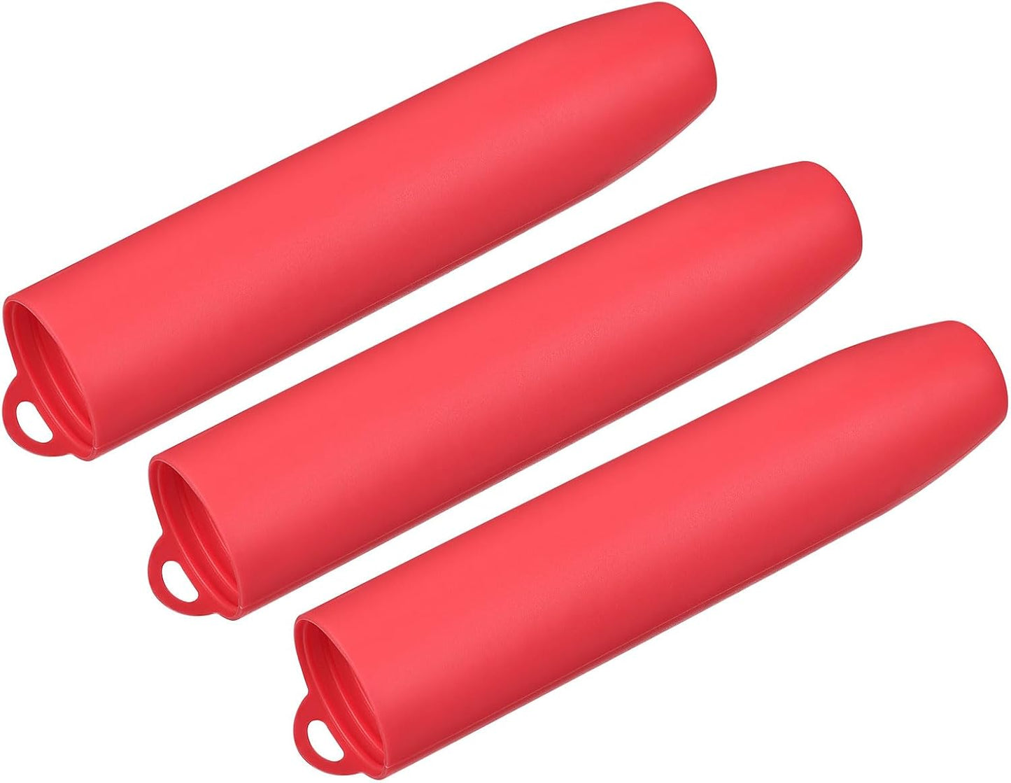 uxcell Silicone Garlic Peeler Tube, 3Pcs Garlic Roller Peeling Tube, Easy Quick to Peel Garlic Slicer Kitchen Tool for Peeling Garlic, Red