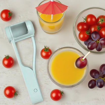 EWUVP Grape Cutter for Toddlers, Grape Slicer for Baby, Cherry Tomato Strawberry Cutter Quarter Fruit Slicer Tool for Vegetable Fruit Salad Cake Decoration, Stainless Steel Kitchen Gadget(Light Blue)