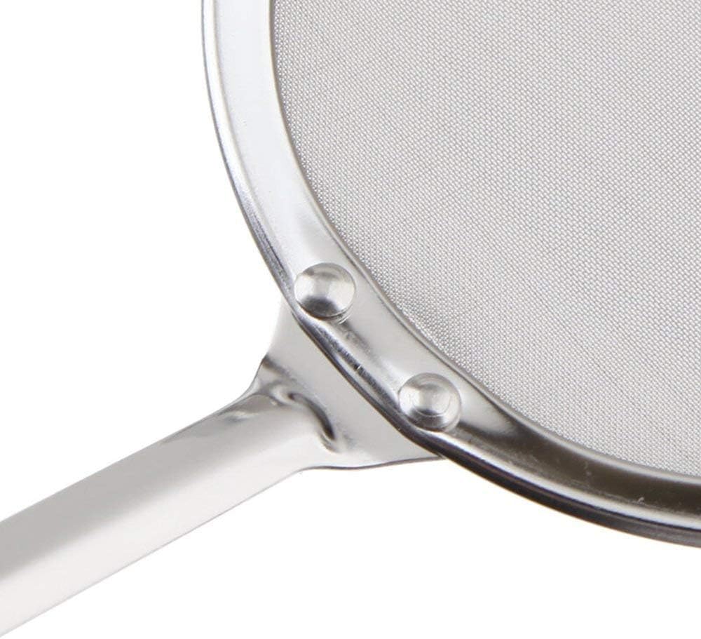 MyLifeUNIT Fine Mesh Strainer, 4 Pack Stainless Steel Skimmer Spoon for Hot Pot Foam and Grease