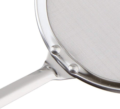 MyLifeUNIT Fine Mesh Strainer, 4 Pack Stainless Steel Skimmer Spoon for Hot Pot Foam and Grease