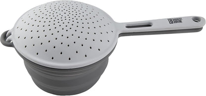 Cambridge Robert Irvine 2-in-1 Collapsible Colander, 0, BLACK