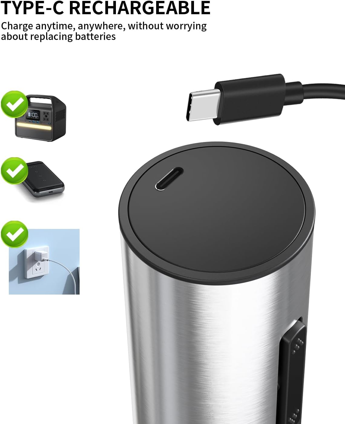 CIRCLE JOY Electric Wine Opener Stainless Steel Rechargeable Automatic Wine Bottle Opener Set 7-in-1 Wine Gifts for Wine Lovers with Charging Base, Foil Cutter, Wine Aerator Pourer & 2 Vacuum Stoppers