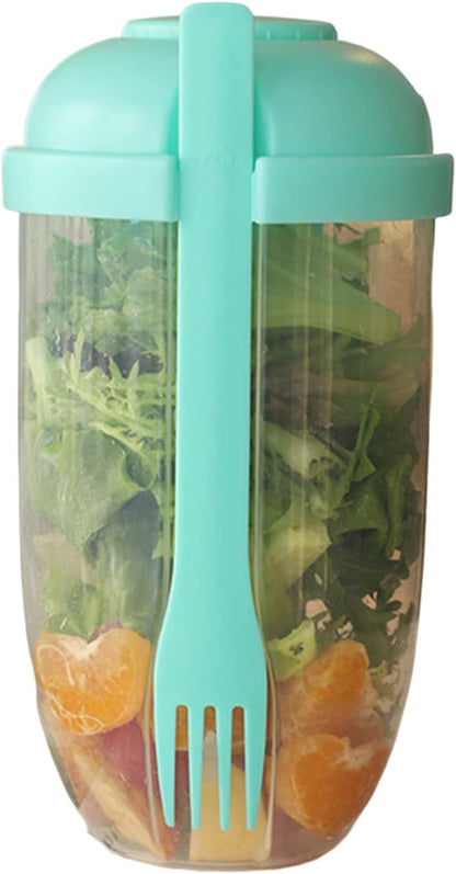 Fresh Salad Cup Salad Dressing Container to Go Salad Meal Shaker Salad Dressing Holder for Lunch Green, salad dressing shaker