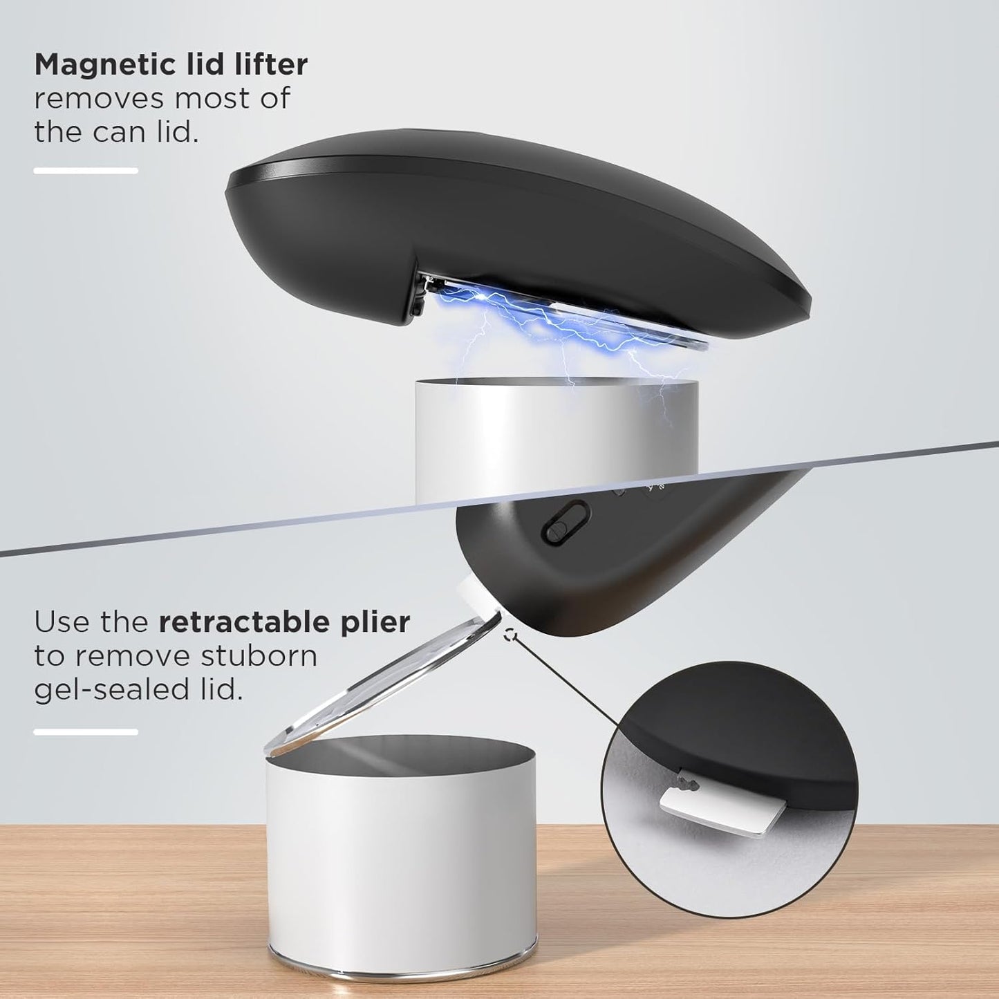 Canslab Ultrablde (Basic Version）_Rechargeable Electric Can Openers for Kitchen for Seniors with Arthritis- USB Battery Can Opener for Any Size Can - Smooth Edge, Handsfree, Wall Mountable Opener