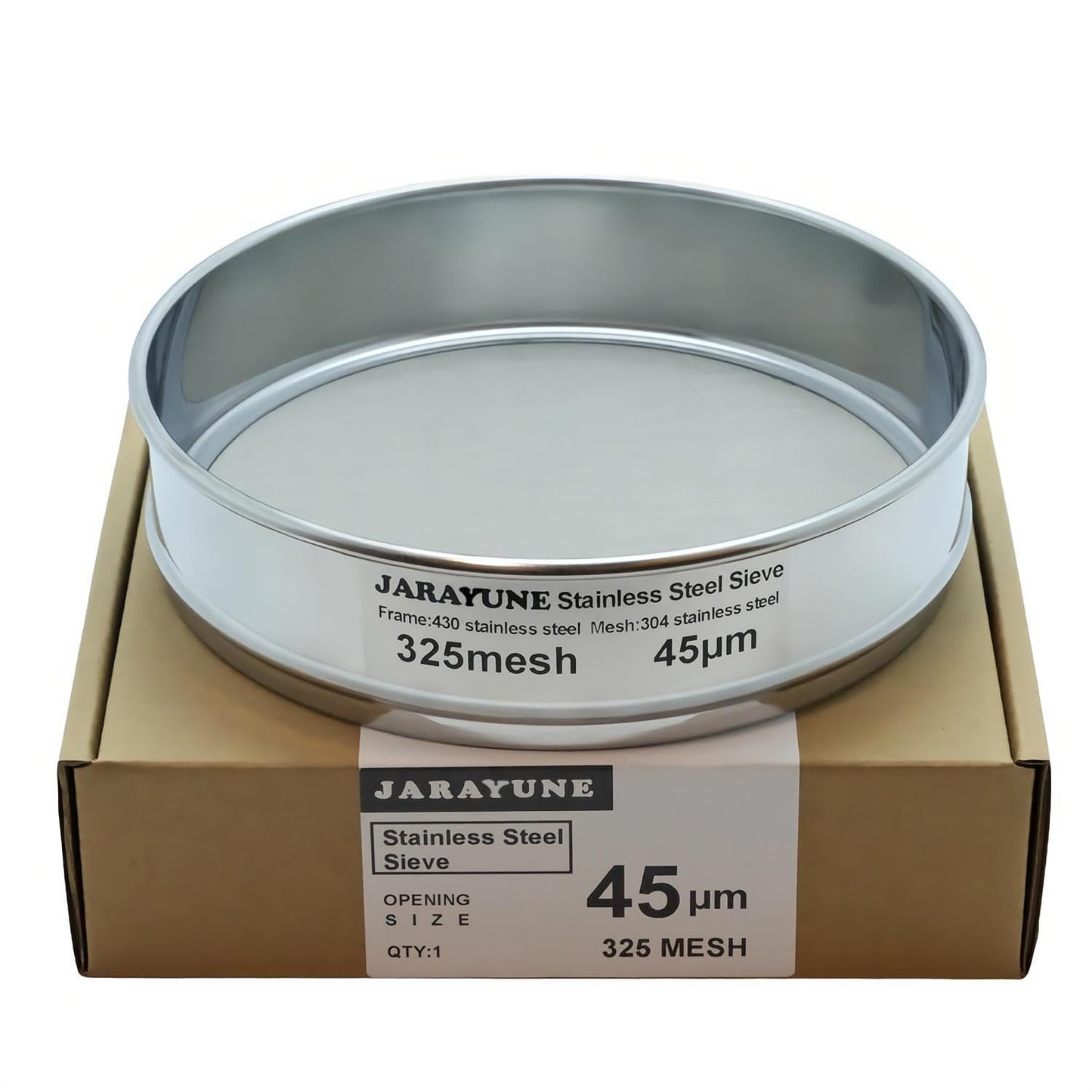 18 Mesh Stainless Steel Lab Sieve, Sturdy 8Inch(20.5cm) Sifter, Fine Mesh Sieve Strainer for Powder Pellet Flour Liquid Filtration-Lab Industrial DIY Household Use
