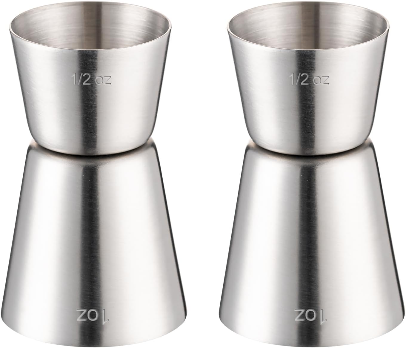 Briout Jigger for Bartending, Double Cocktail Jigger Japanese Premium 304 Stainless Steel Jigger 2 OZ 1 OZ with Measurements Inside