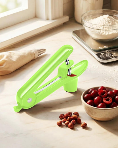 Cherry Pitter, Cherry Pit Remover Tool Cherries Corer Pitter with Hand-held Push, Olive Seed remover stones with lock design, Durable Cherries seed Corer for Cherry Jam -Black