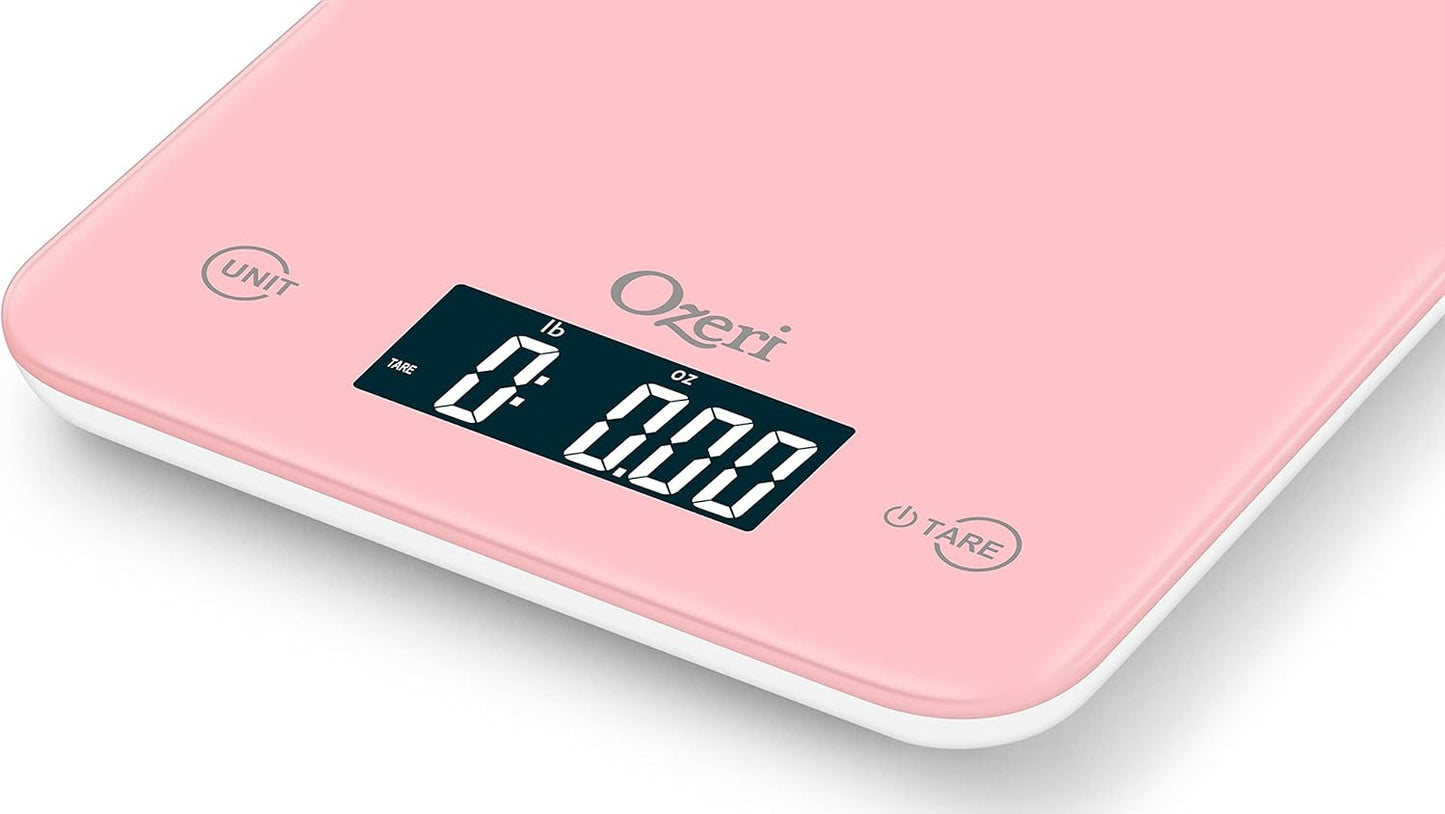 Ozeri Touch Professional Digital Kitchen Scale (12 lbs Edition), Tempered Glass in Elegant Black