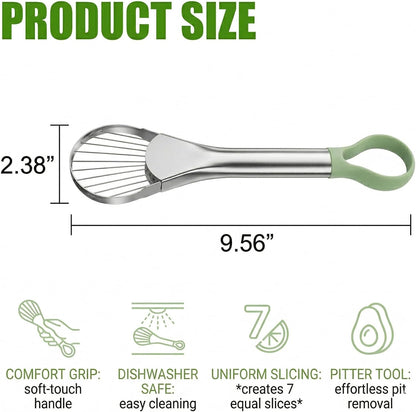 2-In-1 Avocado Slicer,Avocado Slicer Tool,Avocado Cutter,Multi-Function Avocado Tool,Avocado Knife,Efficient Avocado Saver,Dishwasher Safe,Well Made Stainless Tool For Slicing,Scooping,And Pit Removal