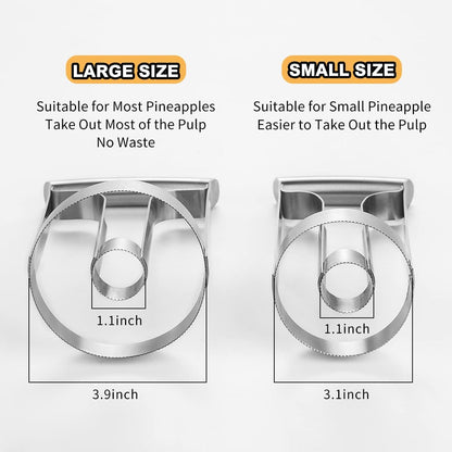 Pineapple Corer Large Stainless Steel Pineapple Corer Peeler Pineapple Cutter Fruit tool Easy Kitchen Tool - Large
