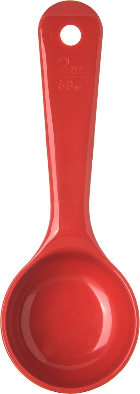 Carlisle FoodService Products 492104 Measure Miser Solid Measuring Spoon with Short Handle, 1 Ounce, Yellow