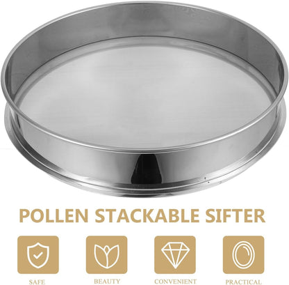 Hemoton Stainless Steel Sifter 11.8 Inch 150 Mesh Fine Screen Flour Sieve for Baking Cooking Kitchen Use
