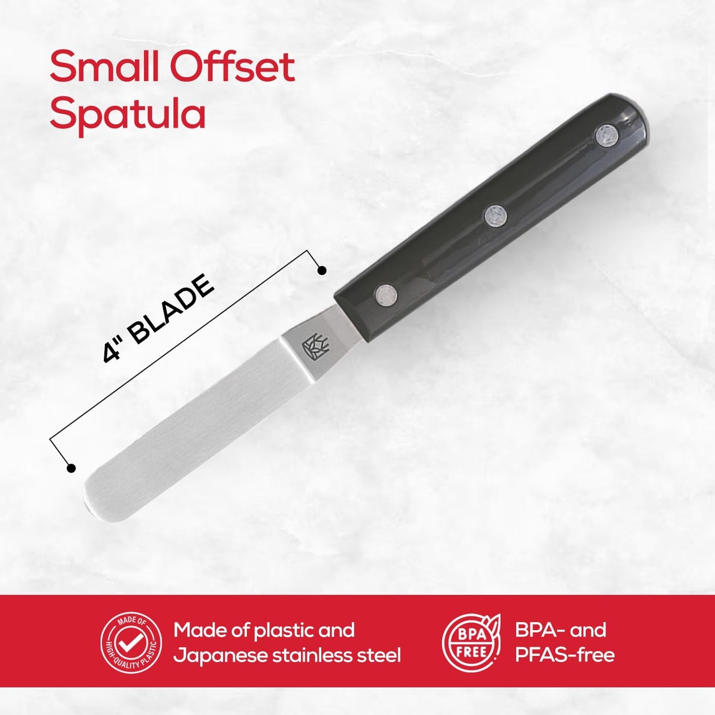 King Arthur Baking Company Offset Spatula, Japanese Stainless Steel, 8-Inch Flexible Blade, For Precise Cake Decorating