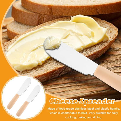2 Pcs Butter Slicer Cutter, Aluminum Alloy Multipurpose Cheese Slicer with 2pcs Cheese Spreader, Handheld Butter Cutter Single Stick Makes Cutting Cheese, Butter, Eggs Into Average
