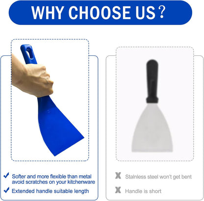 LRui Kitchen Professional Pizza Dough Scraper dough spatula,plastic flexible strip handle dough scraper.