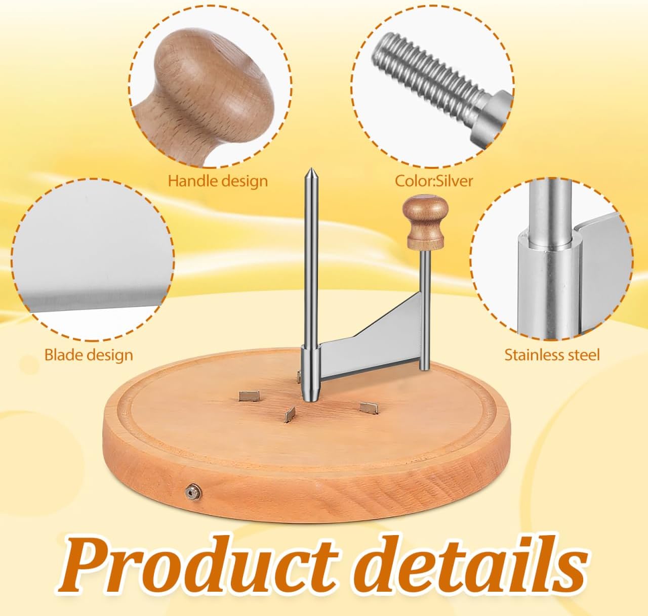 Garneck Manual Handheld Cheese Shaver with Rotary Crank Cheese Flaker and Slicer for Home Cooking and Entertaining