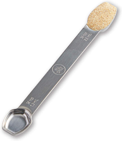 AllSpice Stainless Steel Double Sided Measuring Spoon- Teaspoon and Tablespoon