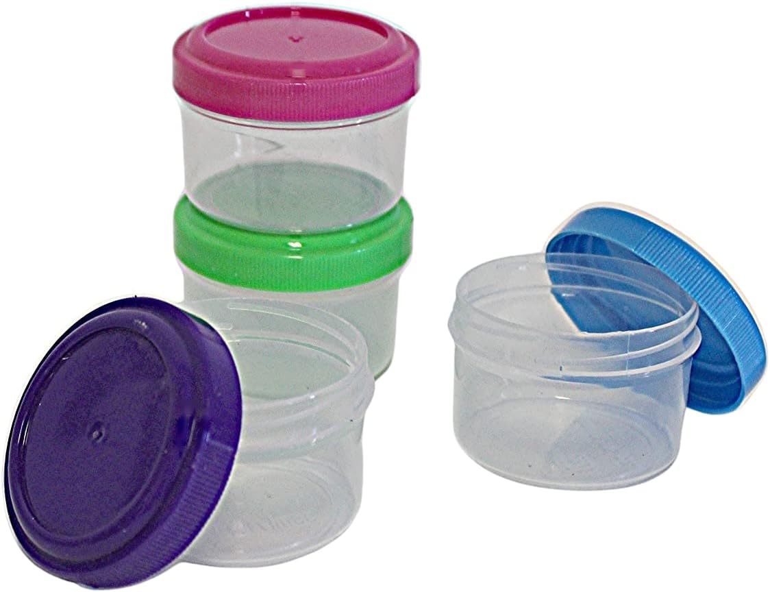 Twist Top Salad Dressing Cups Kitchen Storage Container Pack of 4 Reusable Dipping Sauce