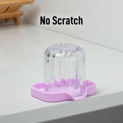 Zulay Kitchen (9x3.5in Sponge Holder for Kitchen Sink - Flexible Heavy-duty Multipurpose Sink Caddy - Counter Organizer for Kitchen, Bathroom, Makeup, Trinkets & More! (Grey)