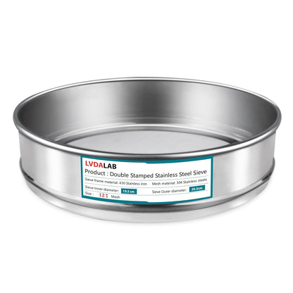 304 Stainless Steel Mesh Lab Sieve, 80 Mesh (0.2mm) Aperture Test Sieve, 7.9Inch(20cm) Diameter Economy Standard Analysis Sample Test Sieves for Industrial Laboratory Homes - Colors B