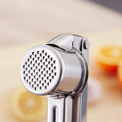 Kitchen Garlic Press, Rust Proof & Dishwasher Safe Garlic Mincer, Durable Garlic Crusher, Easy to Clean and Squeeze, Rose