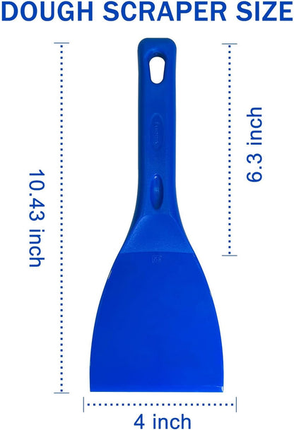 LRui Kitchen Professional Pizza Dough Scraper dough spatula,plastic flexible strip handle dough scraper.