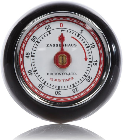 Zassenhaus Magnetic Retro 60 Minute Kitchen Timer, 2.75-Inch, Teal