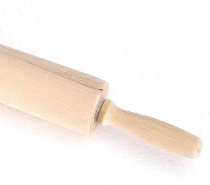 Rolling Pin, 13.8 Inch Wood for Kneading the Dough of Baking Bread, Pizza, Cookie, Noodles (L)