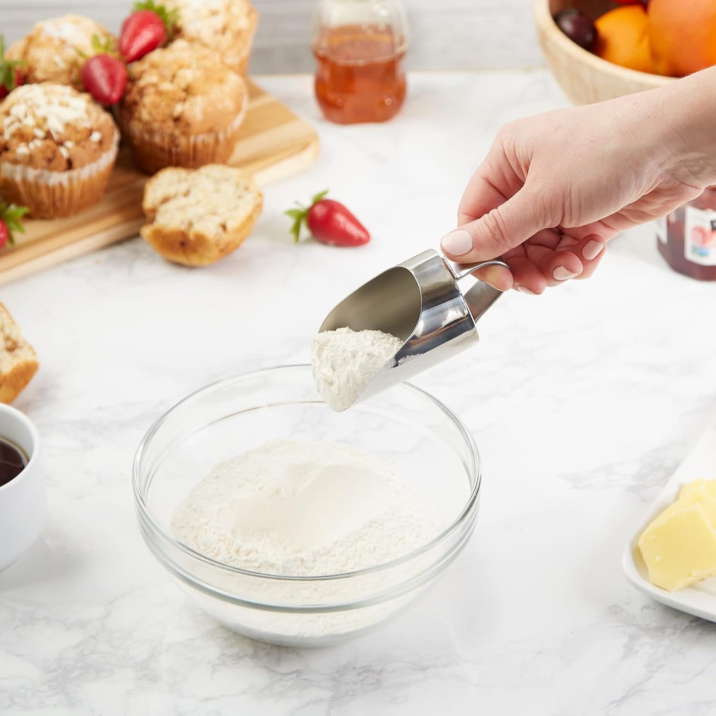 Endurance Kitchen Collection Measuring Tools, Dishwasher Safe, Scoop & Measure, Stainless Steel