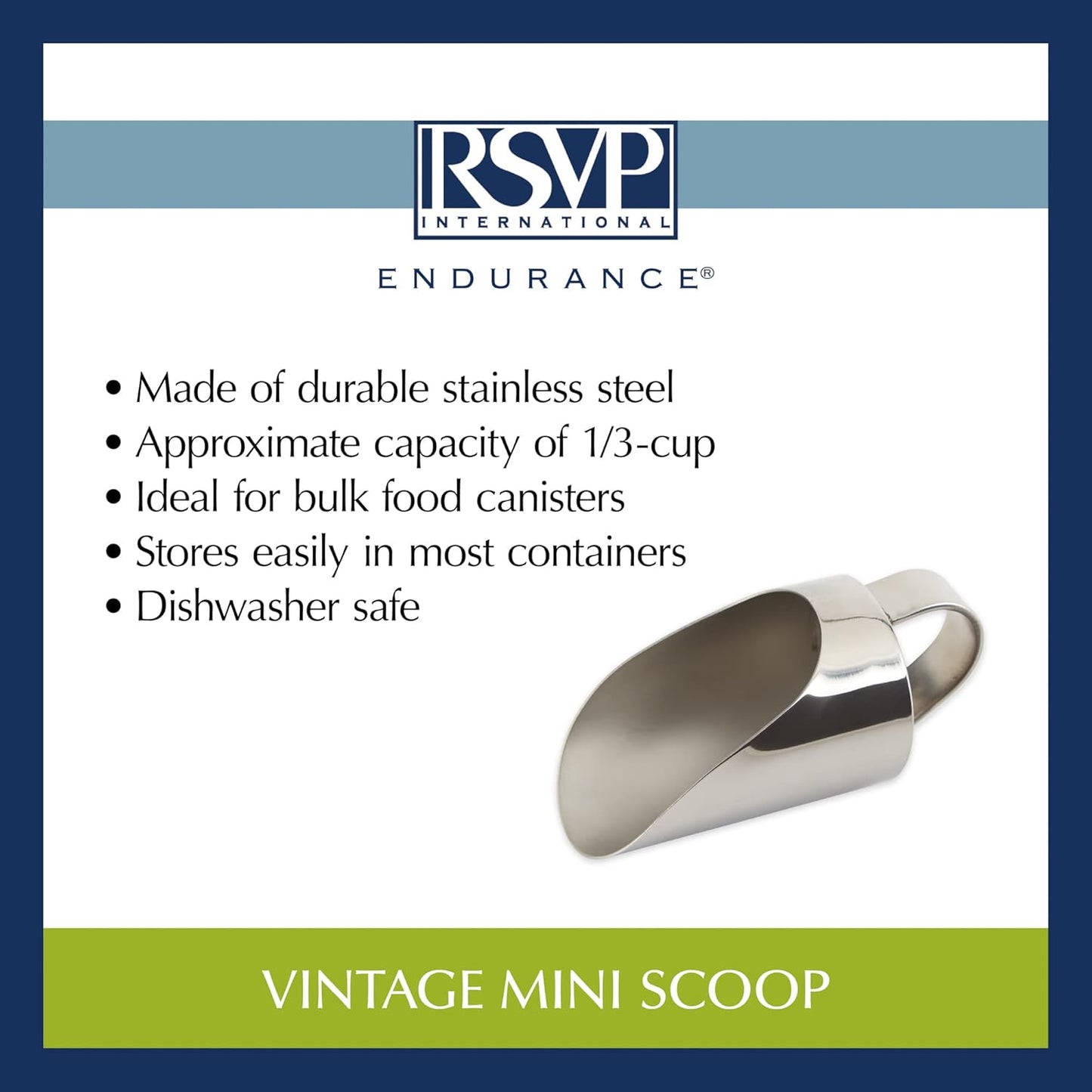 Endurance Kitchen Collection Measuring Tools, Dishwasher Safe, Scoop & Measure, Stainless Steel