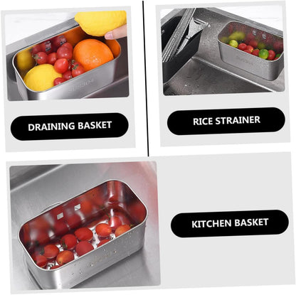 Stainless Steel Sink Drainer Basket Collapsible Dish Rack Suction Cup Silverware Drying Kitchen Storage Strainer