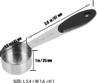 DOTINGHUX 1/3 Cup Magnetic Grips Stainless Steel Measuring Cup -1PCS