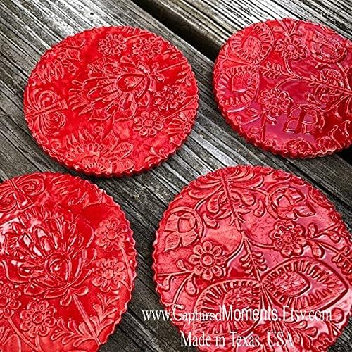 FLOWERING VINE Embossing Rolling Pin. Laser Engraved Dough Roller with Climbing Flowers Pattern for Embossed Cookies or Pottery by Algis Crafts