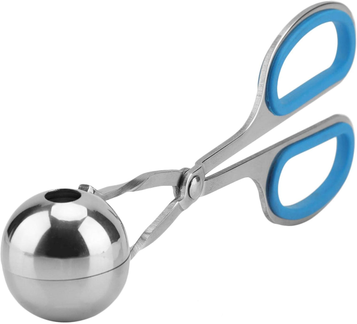Meat Baller, Stainless Steel Meatball Scoop Maker Non-sticky Meatballs Rice Balls Clip Maker Kitchen Tool (blue)