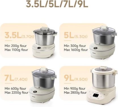 Joydeem Electric Dough Maker with Dual Seasonal Fermentation Function, 3.7Qt Dough Mixer Machine, Perfect for Bread Pizza Roti Dumpling Dough & Sourdough, HMJ-A351