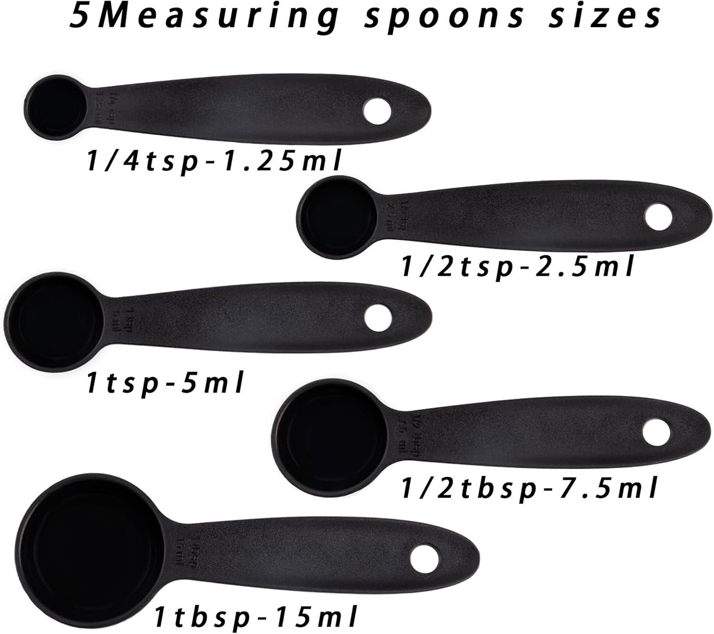Plastic Measuring Cups and Spoons Set 10, Kids Measuring Cups and Spoons Set for Kitchen & Baking, Engraved US & Metric Plastic Measuring Cup & Spoons for Cooking Measure Use Pink