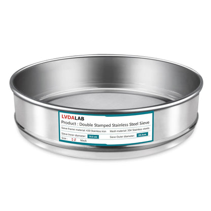 304 Stainless Steel Mesh Lab Sieve, 80 Mesh (0.2mm) Aperture Test Sieve, 7.9Inch(20cm) Diameter Economy Standard Analysis Sample Test Sieves for Industrial Laboratory Homes - Colors A