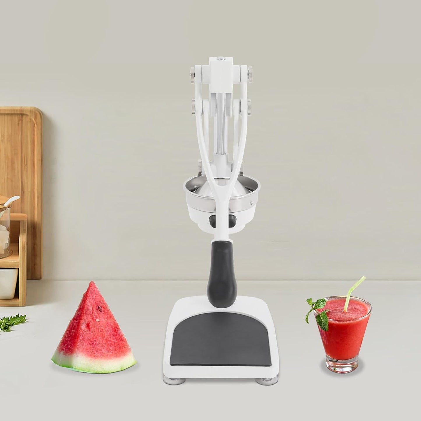 Cast Iron Manual Juicer, Heavy-Duty Effortless Orange Juicer with Ergonomic Handle, Hand Press Squeezer for Citrus Lemon Lime Grapefruit