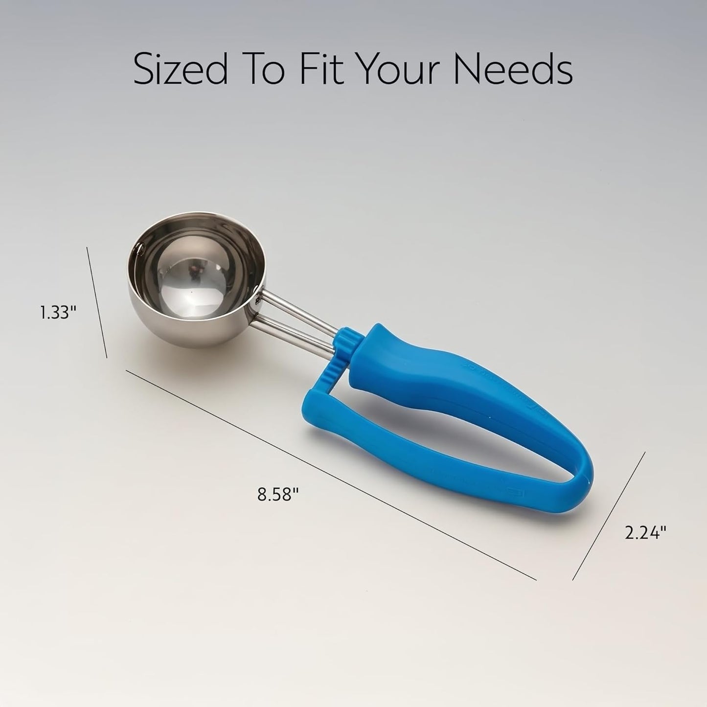 Restaurantware Ice Cream Scoop 1 Case 3.75 oz Stainless Steel Portioner Commercial Kitchen Tool Comfortable Grip Dishwasher-Safe Ambidextrous Handle