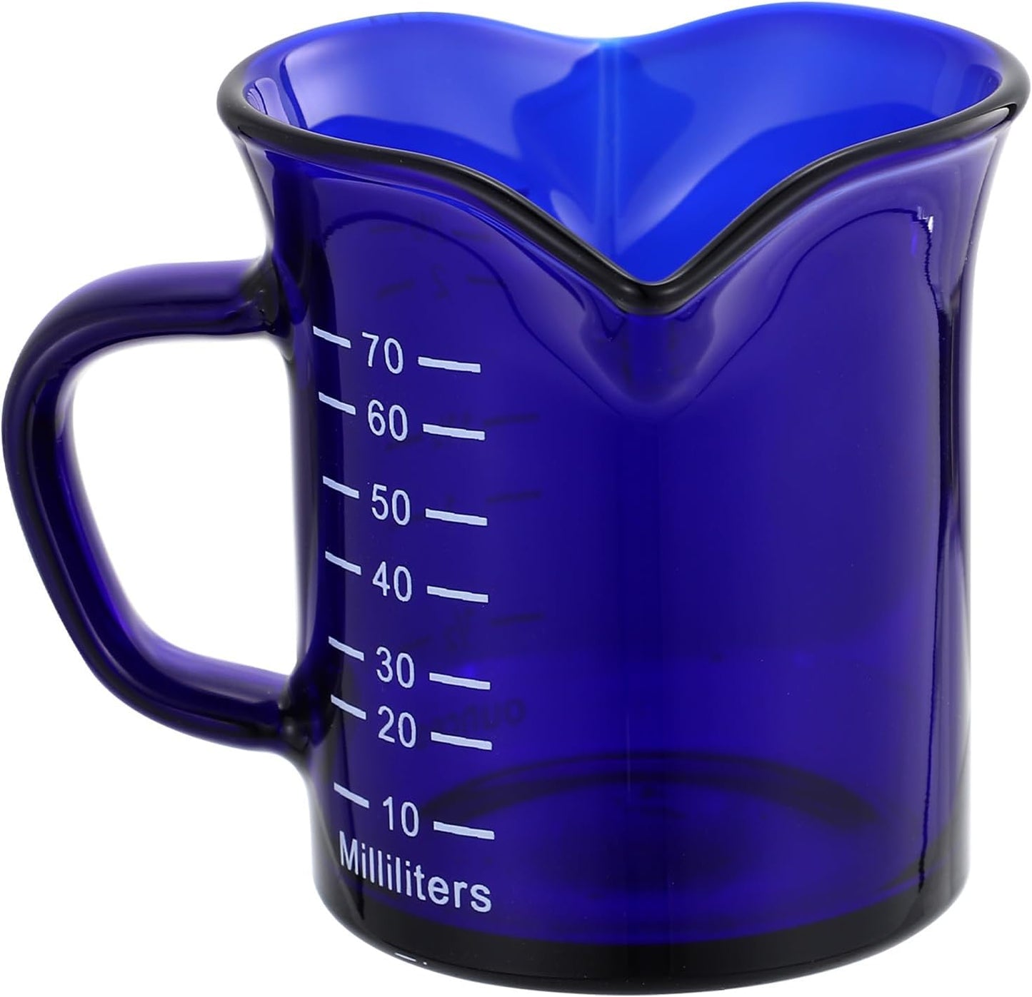 Hemoton Glass Measuring Cup 1 Cup Clear Mini Liquid Measuring Mug with Handle for Coffee Milk Creamer Kitchen Use 2.55X2.36X2.36In