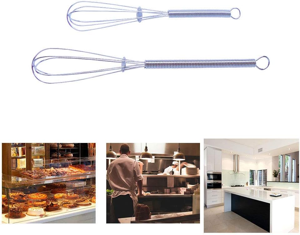 zYoung Mini Whisks Set of 2, 5 Inches and 7 Inches Tiny Whisk for Whisking, Beating, Blending Ingredients, Mixing Sauces