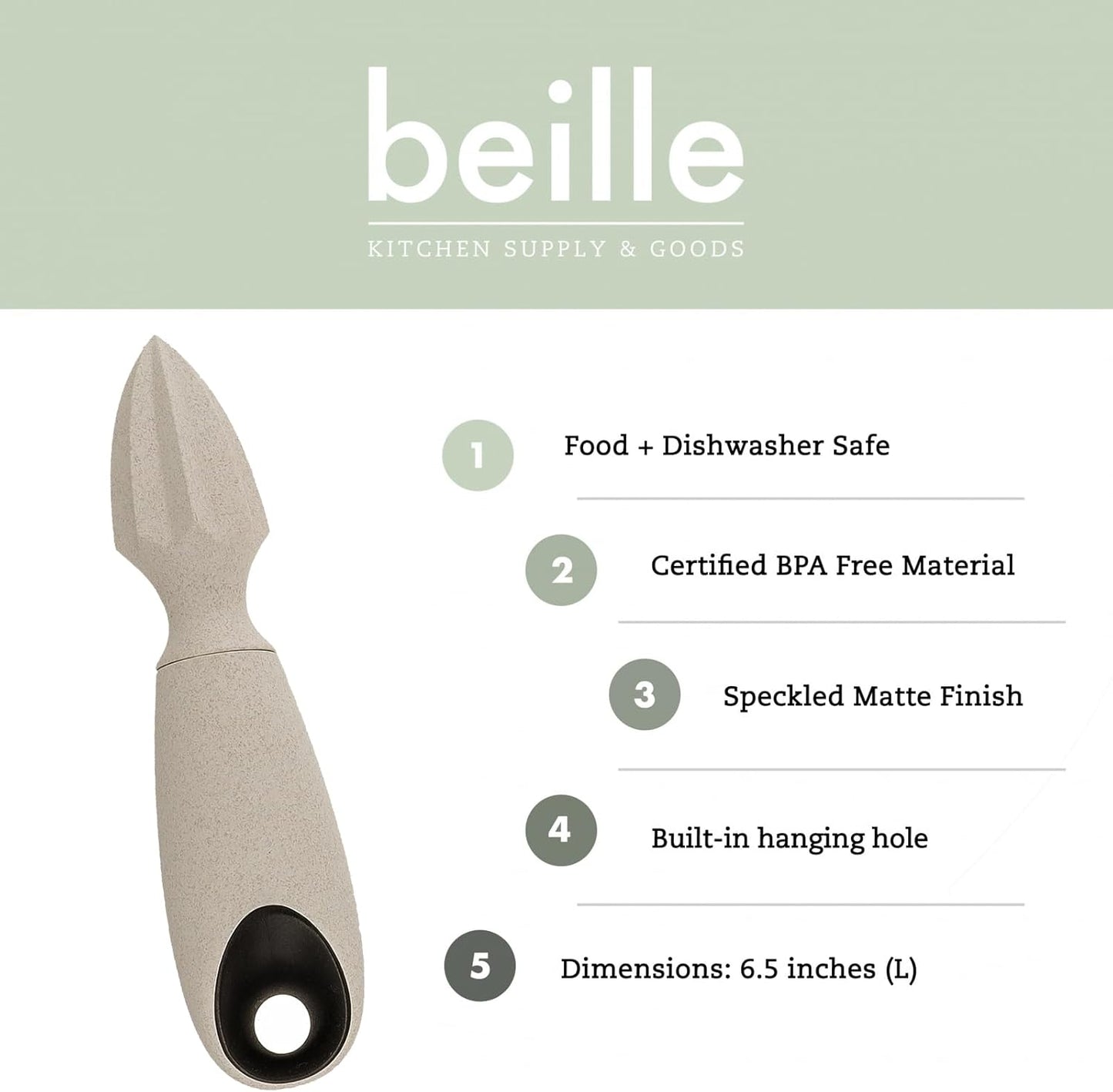 Beille Cream Wheat Straw Measuring Cups Spoons Set Cooking Baking Tools 10pc